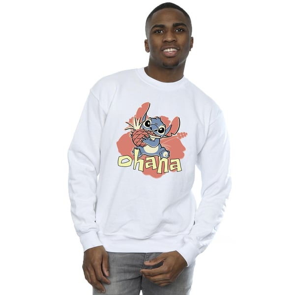 Disney Mens Lilo And Stitch Ohana Pineapple Sweatshirt