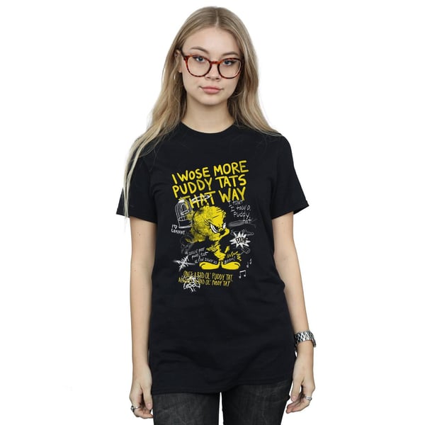 Looney Tunes Womens/Ladies Tweety Pie More Puddy Tats Cotton Boyfriend T-Shirt