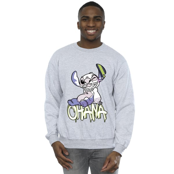 Disney Mens Lilo And Stitch Ohana Graffiti Sweatshirt