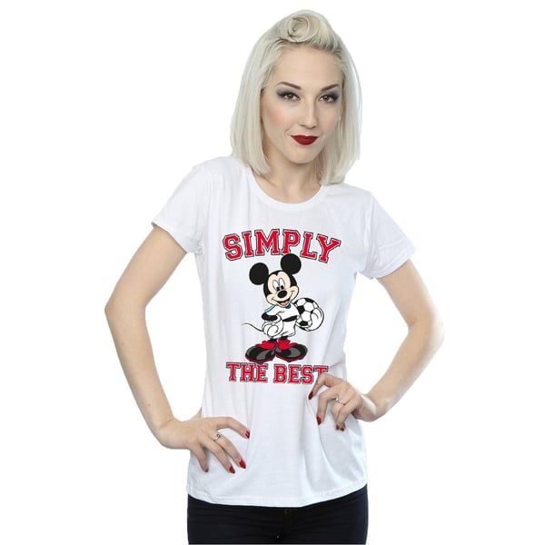 Disney Womens/Ladies Mickey Mouse Simply The Best Cotton T-Shirt