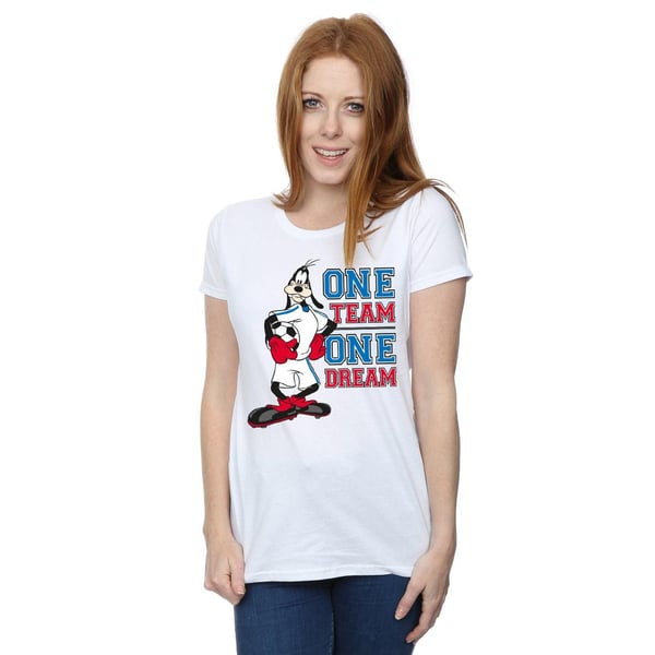 Disney Womens/Ladies Goofy One Team One Dream Cotton T-Shirt
