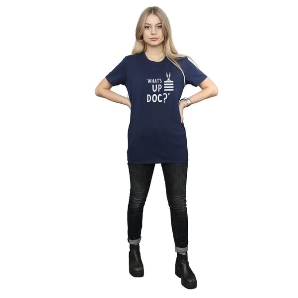 Looney Tunes Womens/Ladies Bugs Bunny What´s Up Doc Stripes Cotton Boyfriend T-Shirt