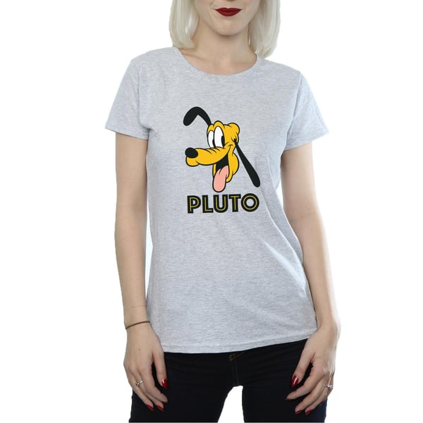Disney Womens/Ladies Pluto Face Cotton T-Shirt