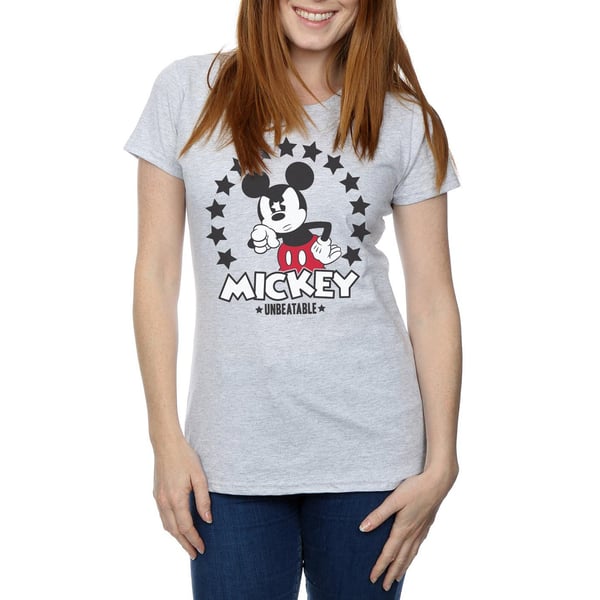 Disney Womens/Ladies Mickey Mouse Unbeatable Cotton T-Shirt
