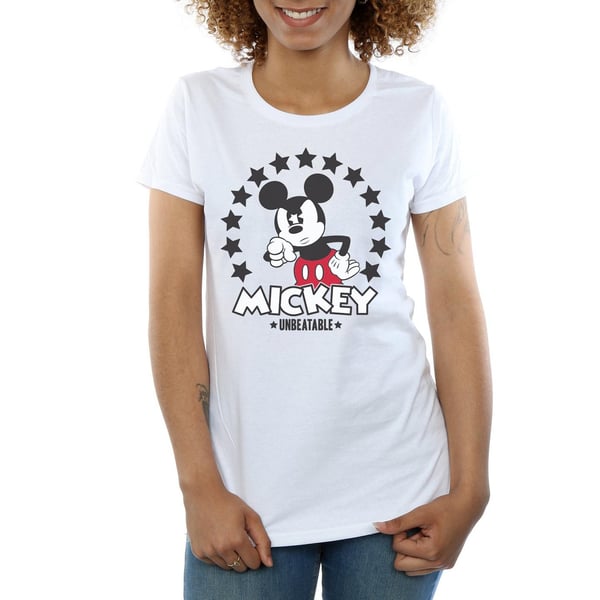 Disney Womens/Ladies Mickey Mouse Unbeatable Cotton T-Shirt