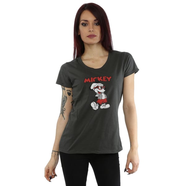 Disney Womens/Ladies Mickey Mouse Hipster Cotton T-Shirt