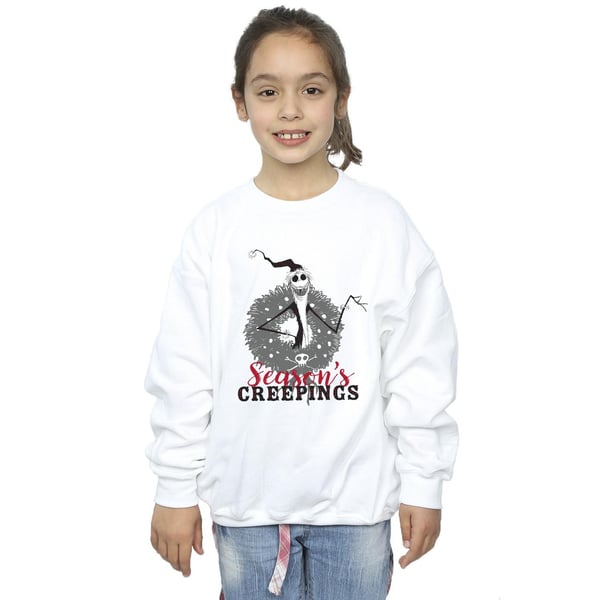 Disney Girls The Nightmare Before Christmas Seasons Creepings Wreath Sweatshirt