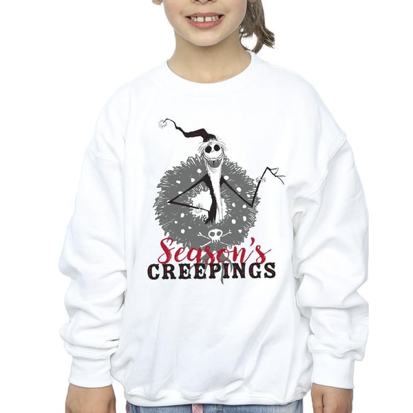 Disney Girls The Nightmare Before Christmas Seasons Creepings Wreath Sweatshirt