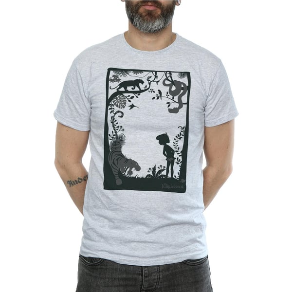 Disney Mens The Jungle Book Silhouette Poster T-Shirt