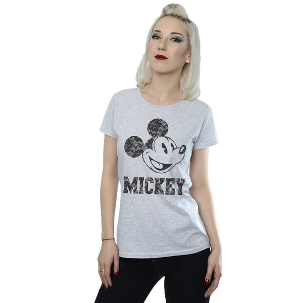 Disney Womens/Ladies Mickey Mouse Laces Cotton T-Shirt