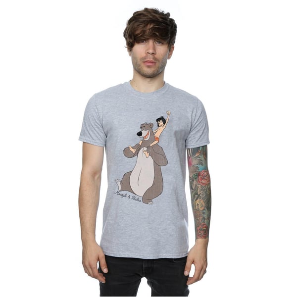 Disney Mens The Jungle Book Classic Mowgli And Baloo T-Shirt
