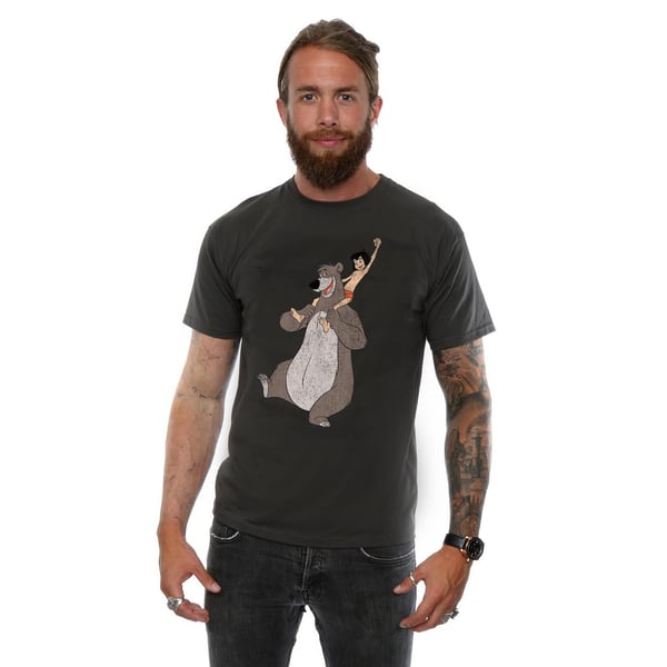 Disney Mens The Jungle Book Classic Mowgli And Baloo T-Shirt
