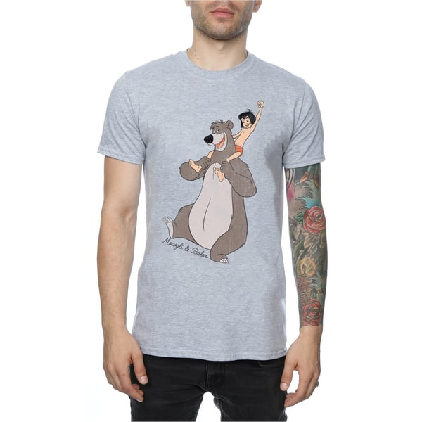 Disney Mens The Jungle Book Classic Mowgli And Baloo T-Shirt
