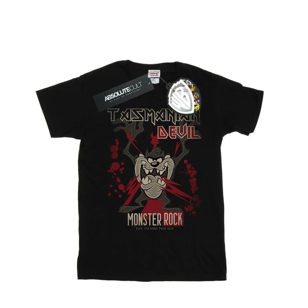 Looney Tunes Dam/Kvinnor Tasmanian Devil Monster Rock T-shirt i bomull med boyfriend-passform