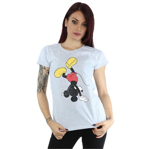 Disney Womens/Ladies Mickey Mouse Upside Down Cotton T-Shirt