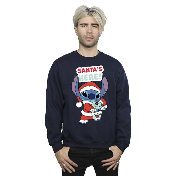 Disney Mens Lilo & Stitch Santa´s Here Sweatshirt