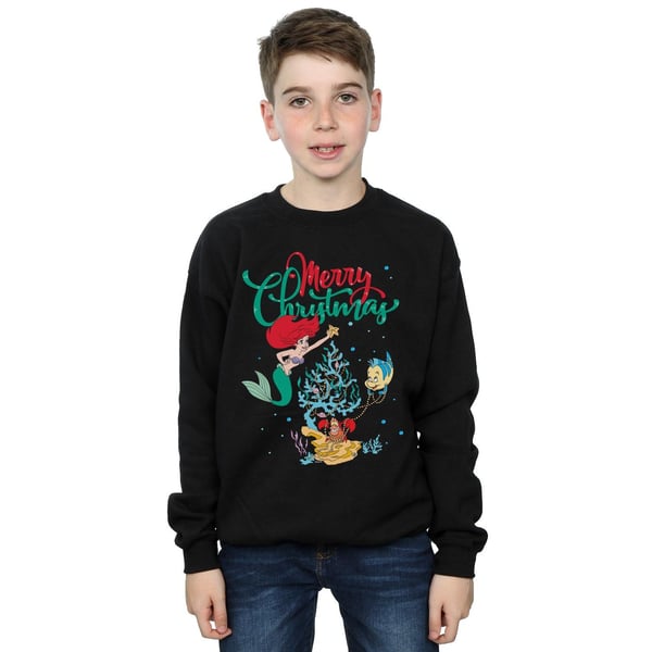 Disney Boys Princess Ariel Merry Christmas Sweatshirt