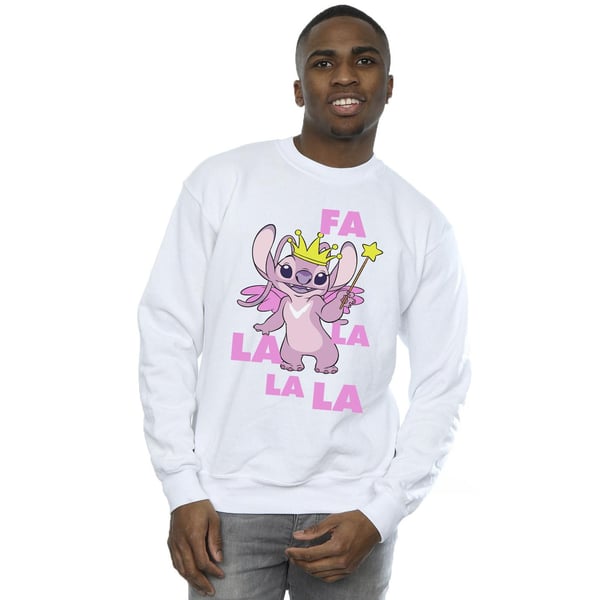 Disney Mens Lilo & Stitch Angel Fa La La Sweatshirt