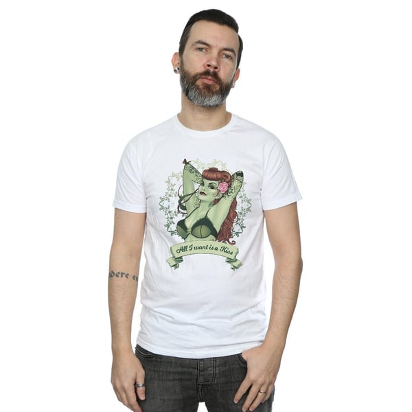 DC Comics Mens Poison Ivy All I want Is A Kiss T-Shirt
