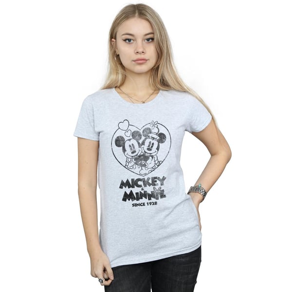 Disney Womens/Ladies Mickey And Minnie Mouse Since 1928 Cotton T-Shirt