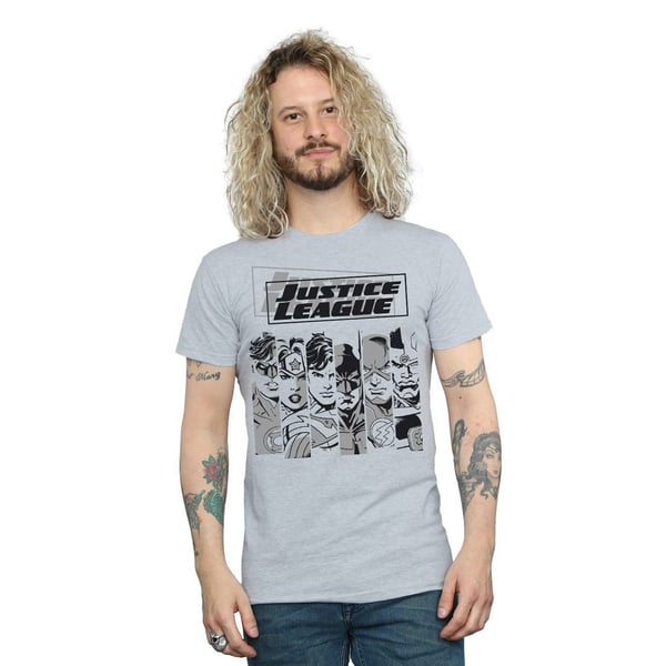 DC Comics Mens Justice League Stripes T-Shirt