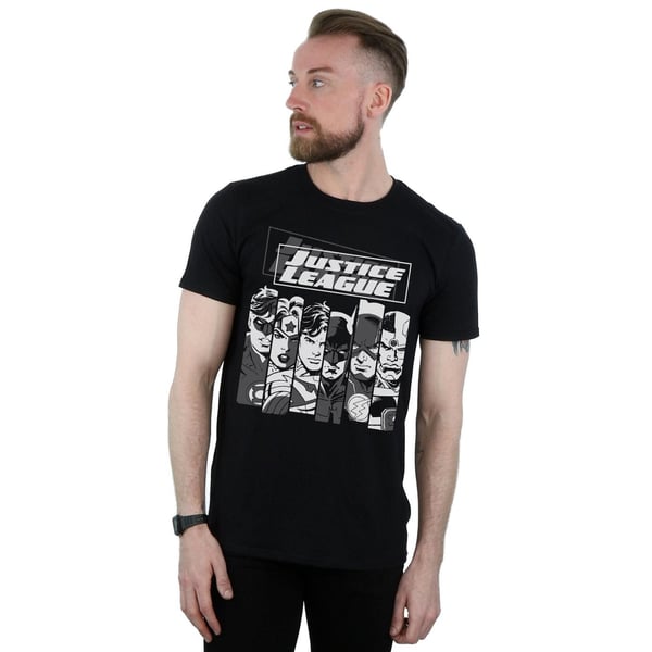 DC Comics Mens Justice League Stripes T-Shirt