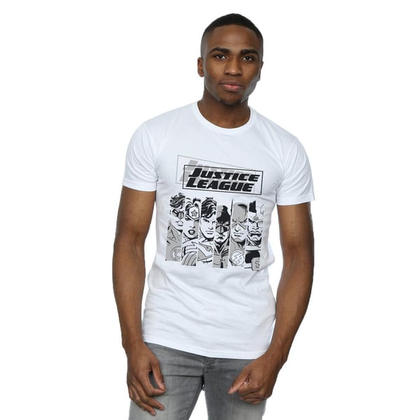 DC Comics Mens Justice League Stripes T-Shirt