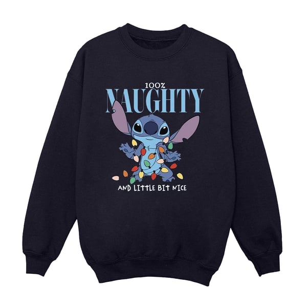 Disney Mens Lilo & Stitch Naughty & Nice Sweatshirt