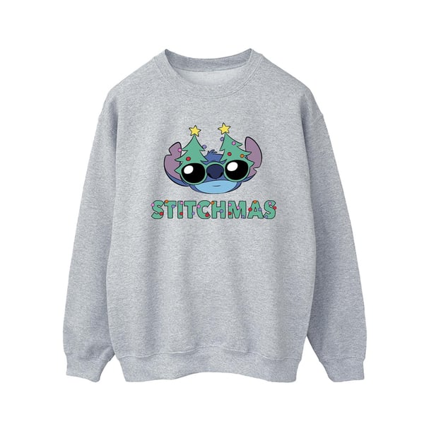 Disney Mens Lilo & Stitch Stitchmas Glasses Sweatshirt