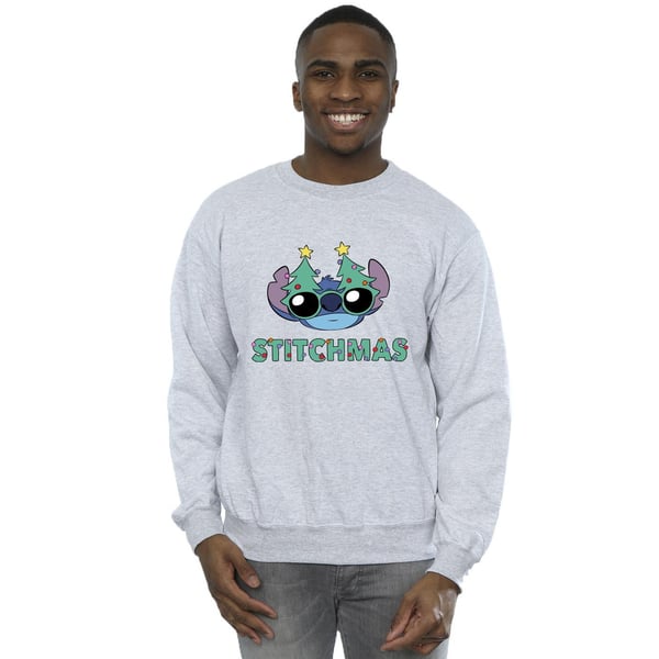 Disney Mens Lilo & Stitch Stitchmas Glasses Sweatshirt