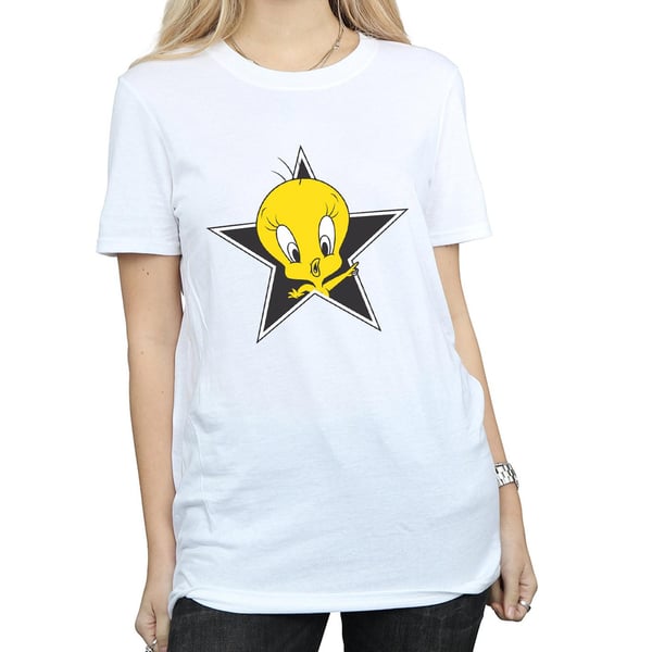 Looney Tunes Womens/Ladies Tweety Pie Star Cotton Boyfriend T-Shirt