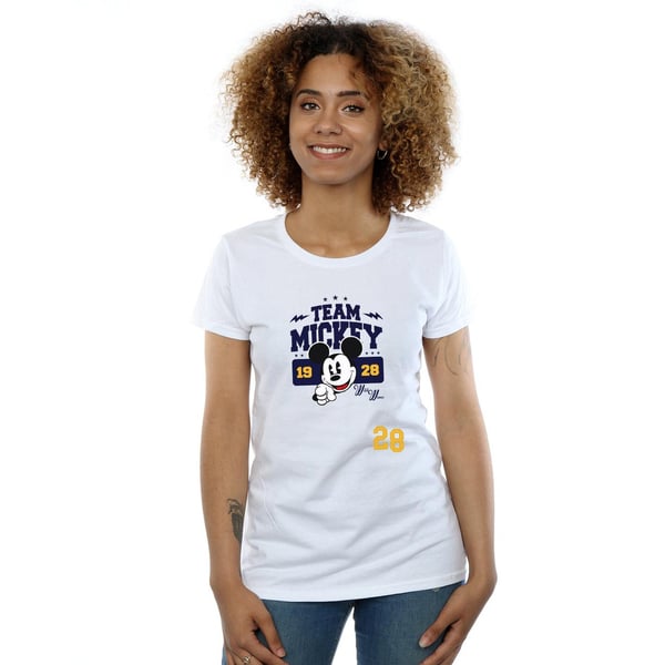 Disney Womens/Ladies Mickey Mouse Team Mickey Cotton T-Shirt