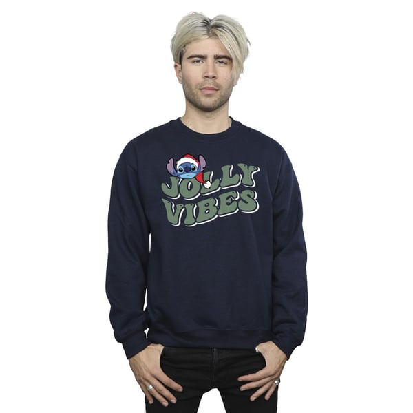 Disney Mens Lilo & Stitch Jolly Chilling Vibes Sweatshirt