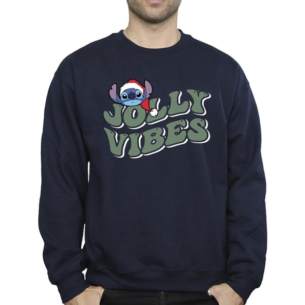 Disney Mens Lilo & Stitch Jolly Chilling Vibes Sweatshirt