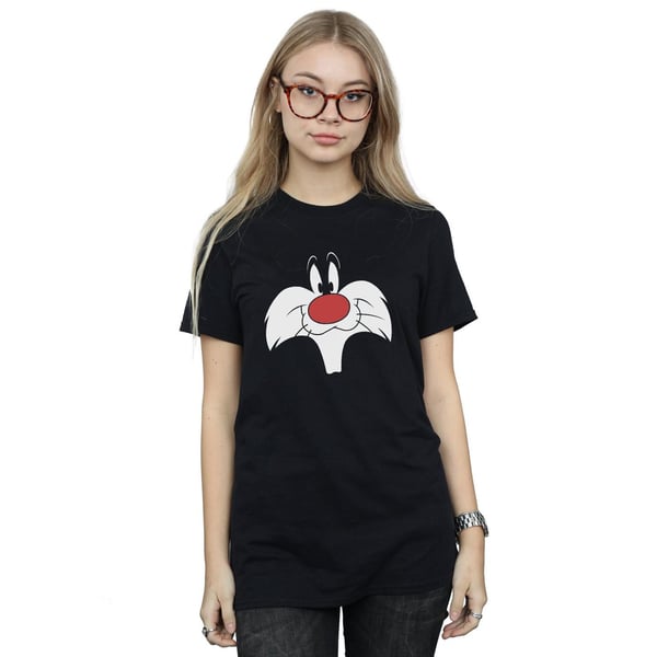 Looney Tunes Womens/Ladies Sylvester Big Face Cotton Boyfriend T-Shirt