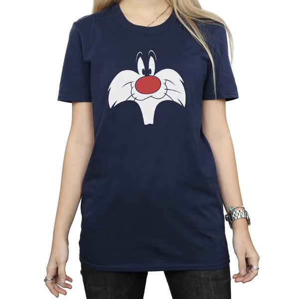 Looney Tunes Womens/Ladies Sylvester Big Face Cotton Boyfriend T-Shirt