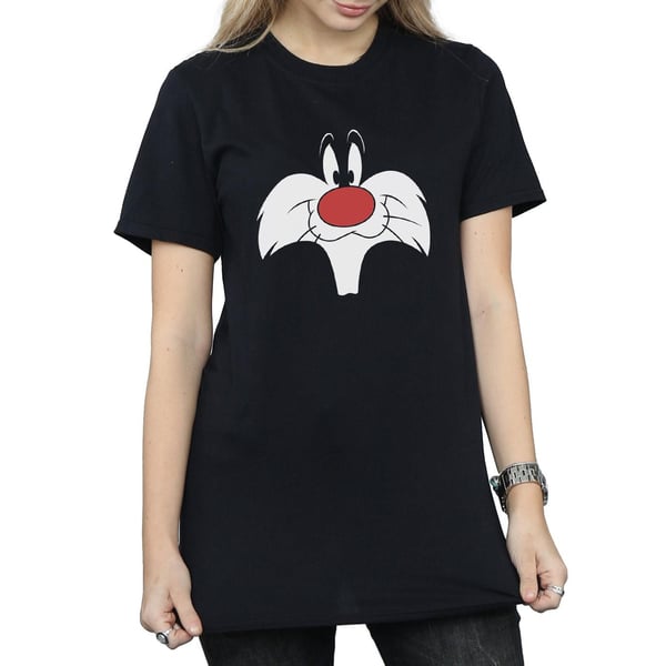 Looney Tunes Womens/Ladies Sylvester Big Face Cotton Boyfriend T-Shirt