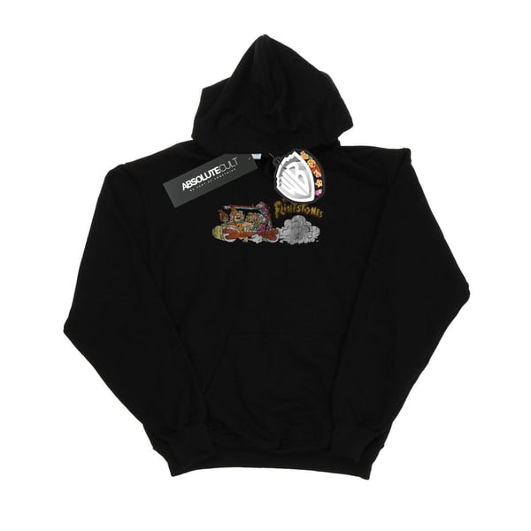 The Flintstones Womens/Ladies Family Car Distressed Hoodie