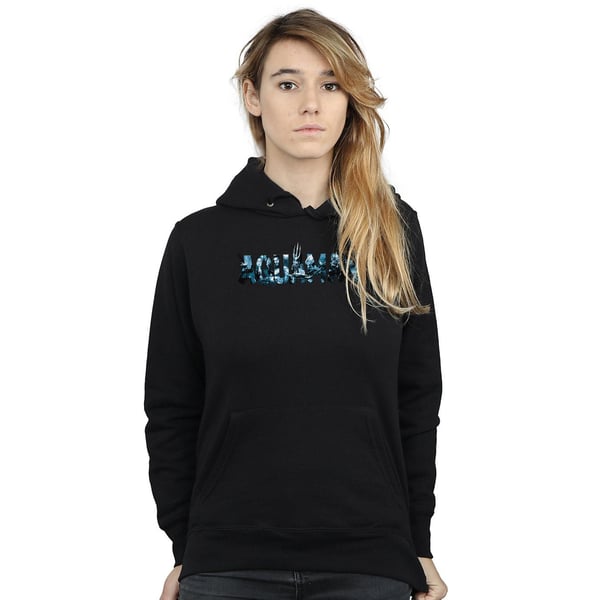 DC Comics Womens/Ladies Aquaman Text Logo Hoodie