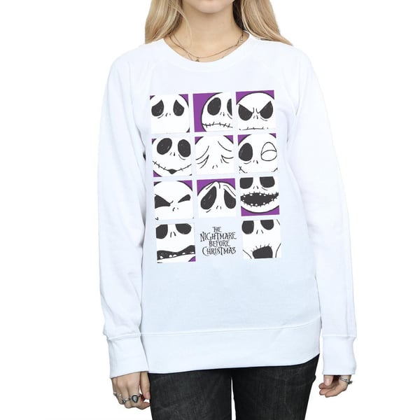 Disney Womens/Ladies Nightmare Before Christmas Many Faces Of Jack Squares Sweatshirt