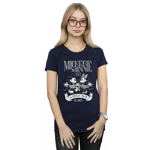 Disney Womens/Ladies Mickey And Minnie Mouse Great Pair Cotton T-Shirt