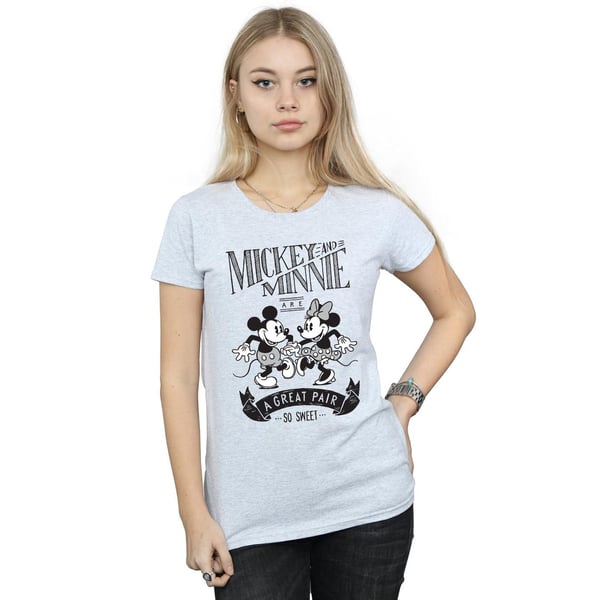 Disney Womens/Ladies Mickey And Minnie Mouse Great Pair Cotton T-Shirt