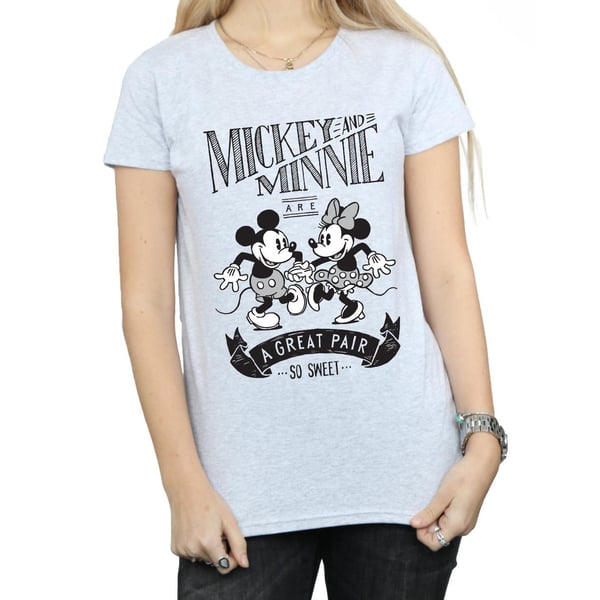 Disney Womens/Ladies Mickey And Minnie Mouse Great Pair Cotton T-Shirt