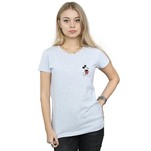 Disney Womens/Ladies Mickey Mouse Kickin Retro Chest Cotton T-Shirt