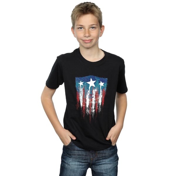 Marvel Boys Captain America Flag Shield T-Shirt