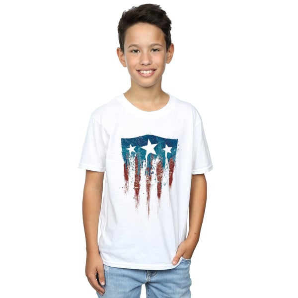 Marvel Boys Captain America Flag Shield T-Shirt