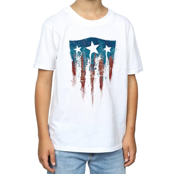 Marvel Boys Captain America Flag Shield T-Shirt