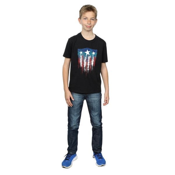 Marvel Boys Captain America Flag Shield T-Shirt