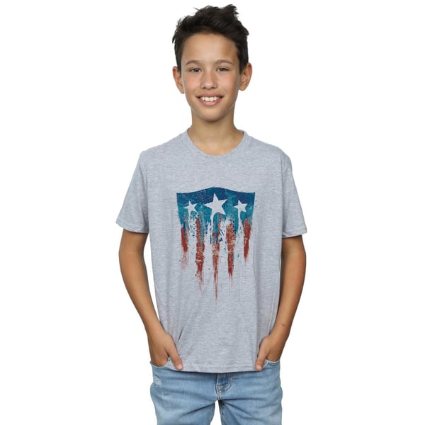 Marvel Boys Captain America Flag Shield T-Shirt