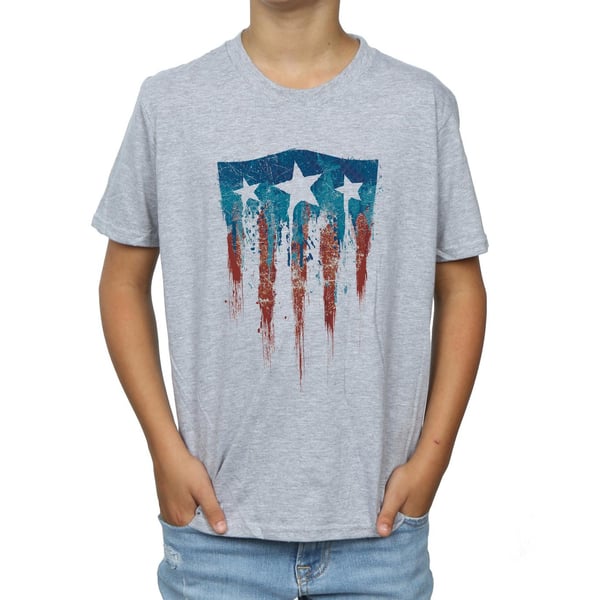 Marvel Boys Captain America Flag Shield T-Shirt